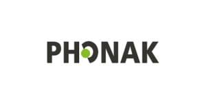 AudiologyHQ Logo of phonak, a hearing aid company.